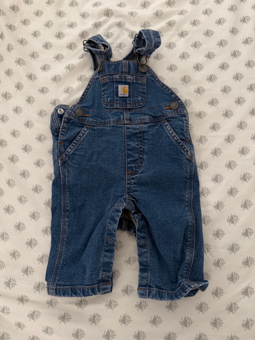 Carhartt Kids Dark Blue Denim Overalls